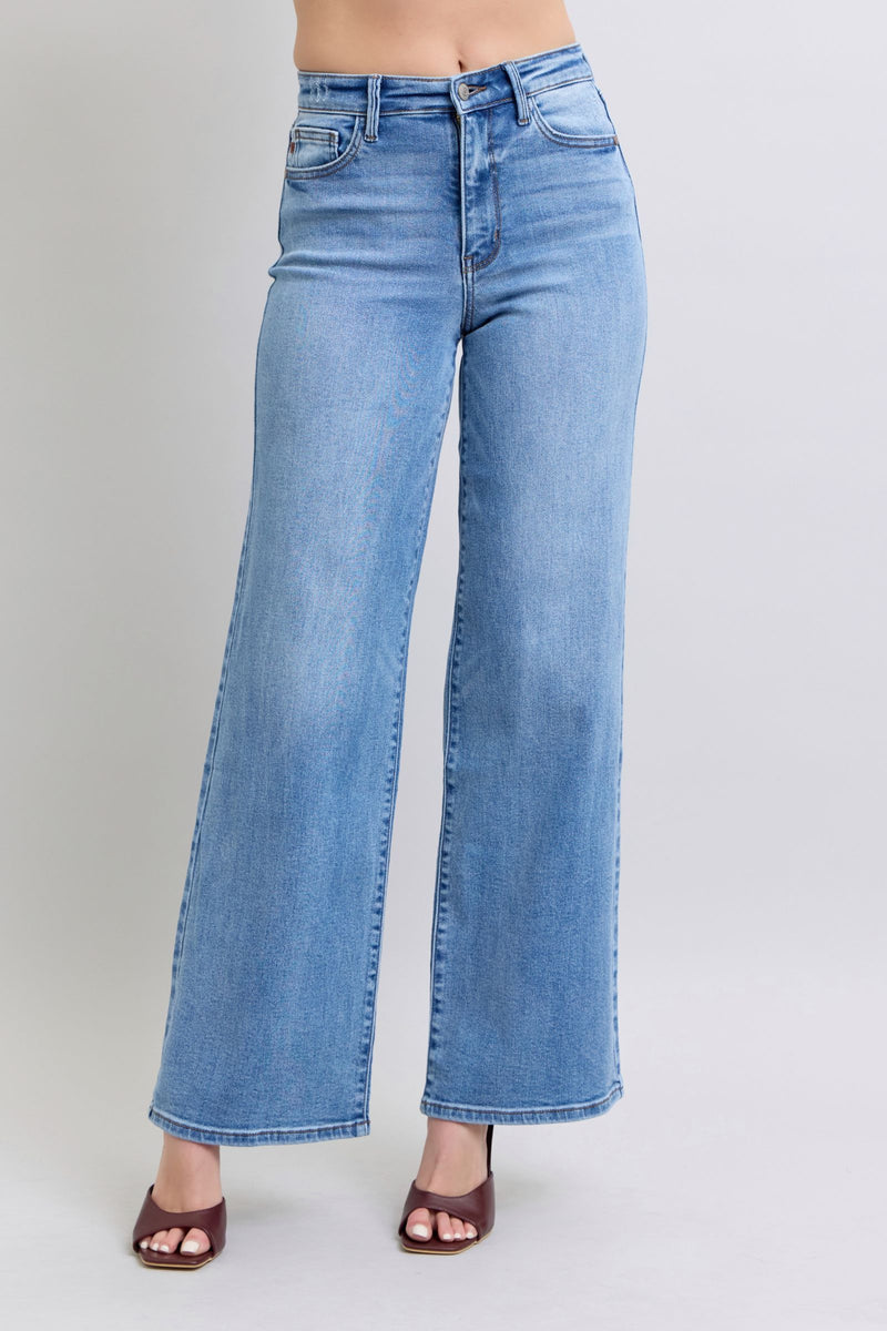 Hazel Blues® |  Judy Blue Wide Leg Jeans with Pockets