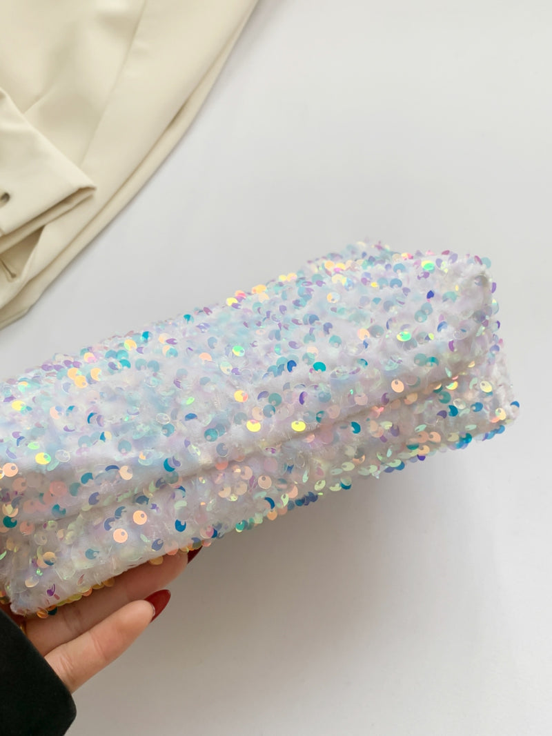 Hazel Blues® |  Sequin Clutch with Zipper