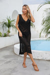 Hazel Blues® |  Openwork Slit V-Neck Sleeveless Cover Up