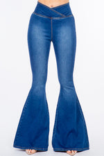 Hazel Blues® |  American Bazi High Waist Pull On Flare Jeans