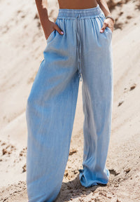 Hazel Blues® |  Drawstring Wide Leg Jeans