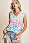 Hazel Blues® |  BiBi Leopard V-Neck Tank