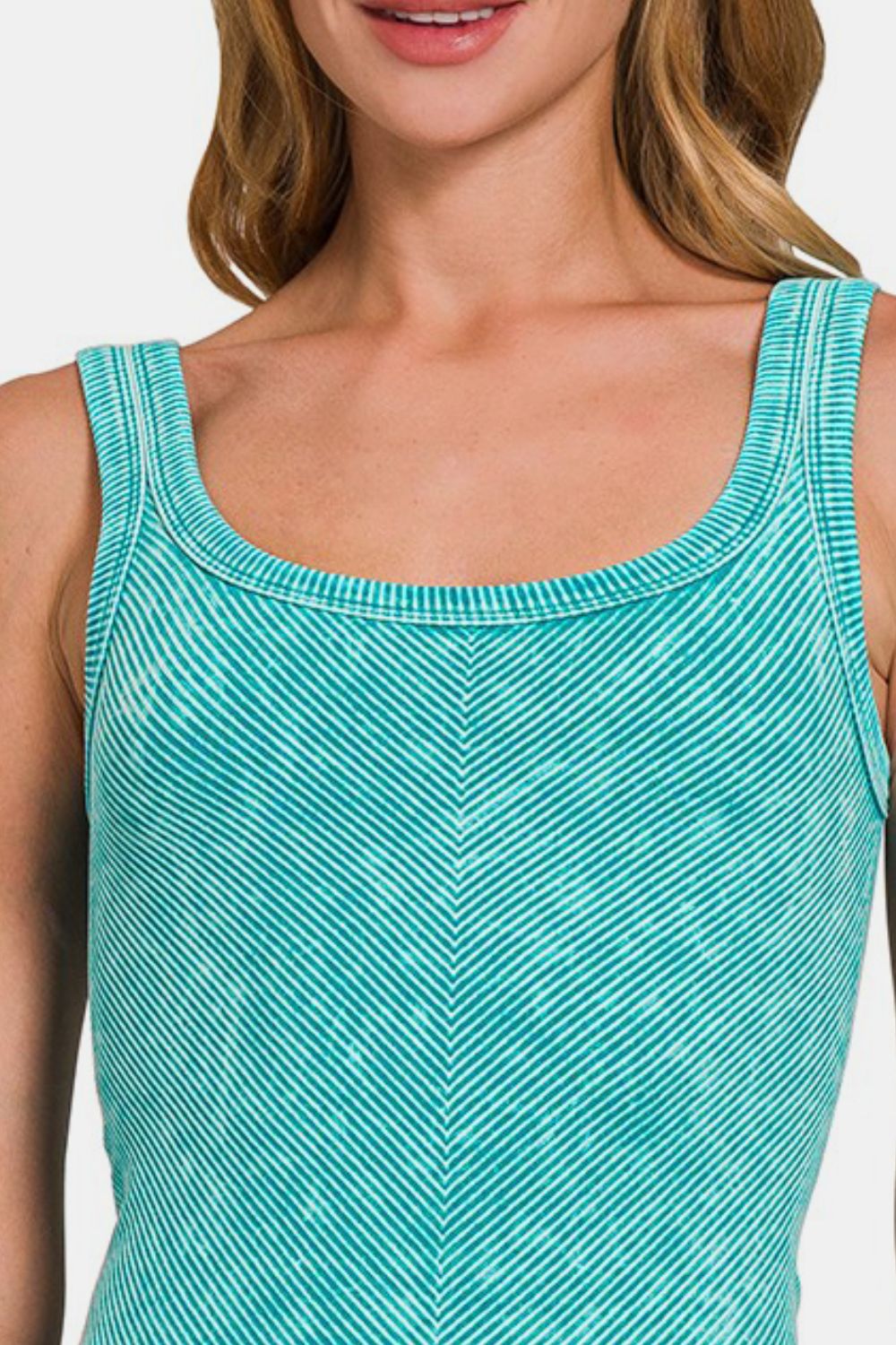 Hazel Blues® |  Zenana Ribbed Scoop Neck Tank