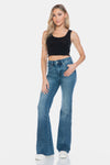 Hazel Blues® |  Judy Blue Tummy Control Cut Hem Flare Jeans