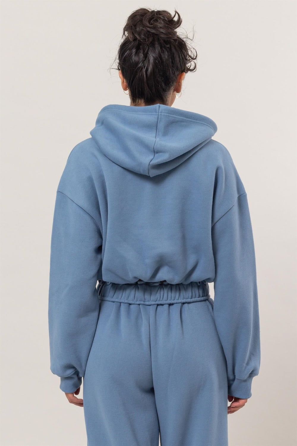 Hazel Blues® |  HYFVE Bubble Hem Cropped Hoodie