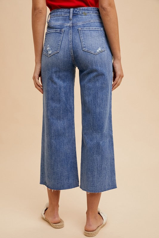 Hazel Blues® |  Annie Wear High Rise Wide Leg Jeans