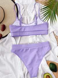 Hazel Blues® |  Scoop Neck Spaghetti Strap Two-Piece Swim Set