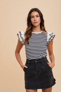 Hazel Blues® |  Annie Wear Cargo Denim Mini Skirt