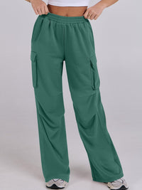 Hazel Blues® |  Elastic Waist Wide Leg Pants with Pockets