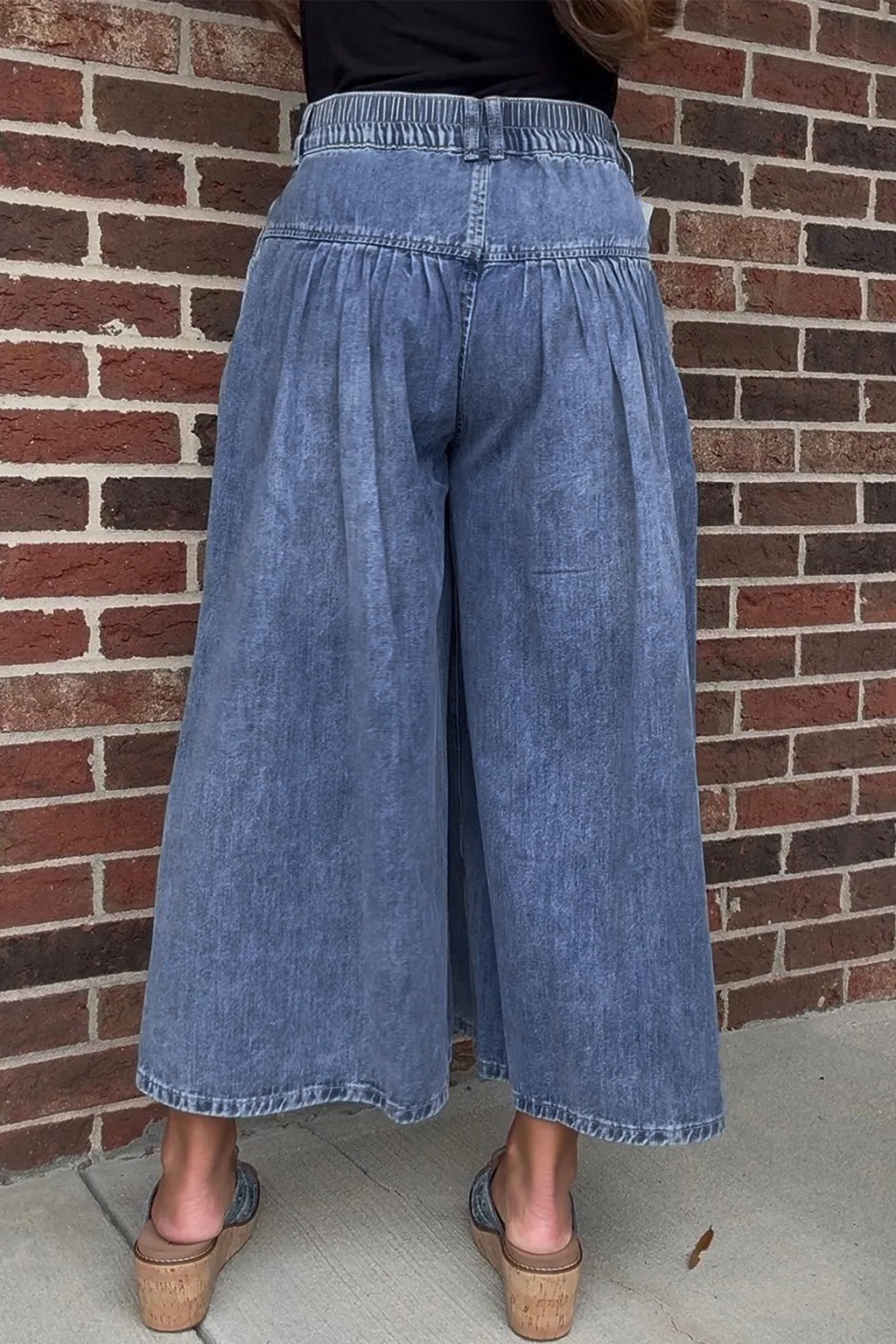 Blue Jean Baby Pants | Denim Wide Leg Pants
