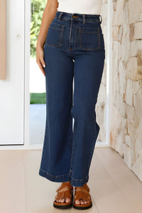 Hazel Blues® |  High Waist Bootcut Jeans with Pockets