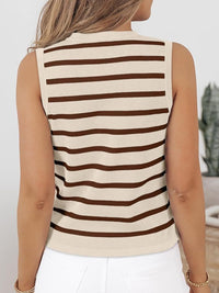 Hazel Blues® |  Striped V-Neck Knit Vest