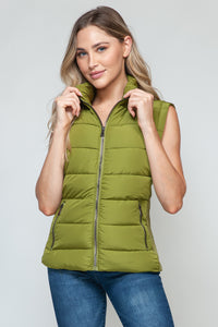 Hazel Blues® |  Snobbish Zip Up Turtleneck Vest with Pockets