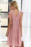Hazel Blues® |  ADORA V-Neck Tie Shoulder Dress