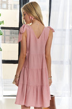 Hazel Blues® |  ADORA V-Neck Tie Shoulder Dress