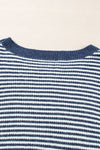 Hazel Blues® |  Striped Boat Neck Long Sleeve Sweater