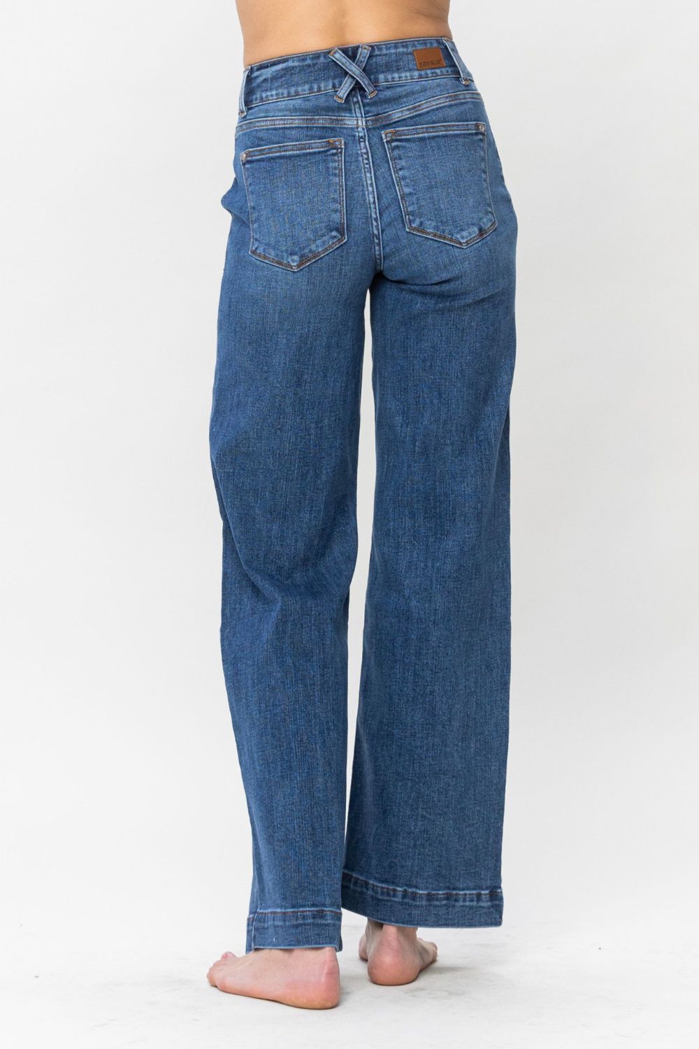 Hazel Blues® |  Judy Blue Double Button Wide Leg Jeans