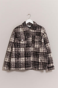 Hazel Blues® |  HYFVE Plaid Button Up Boucle Jacket