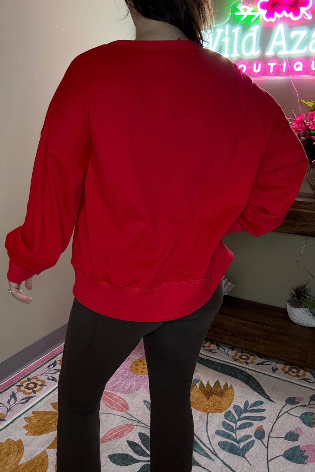 Gingerbread Joy Red Christmas Sweatshirt