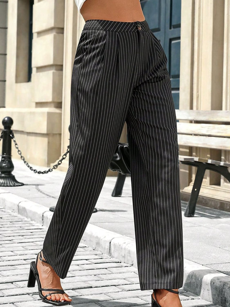 Hazel Blues® |  Striped Wide Leg Pants