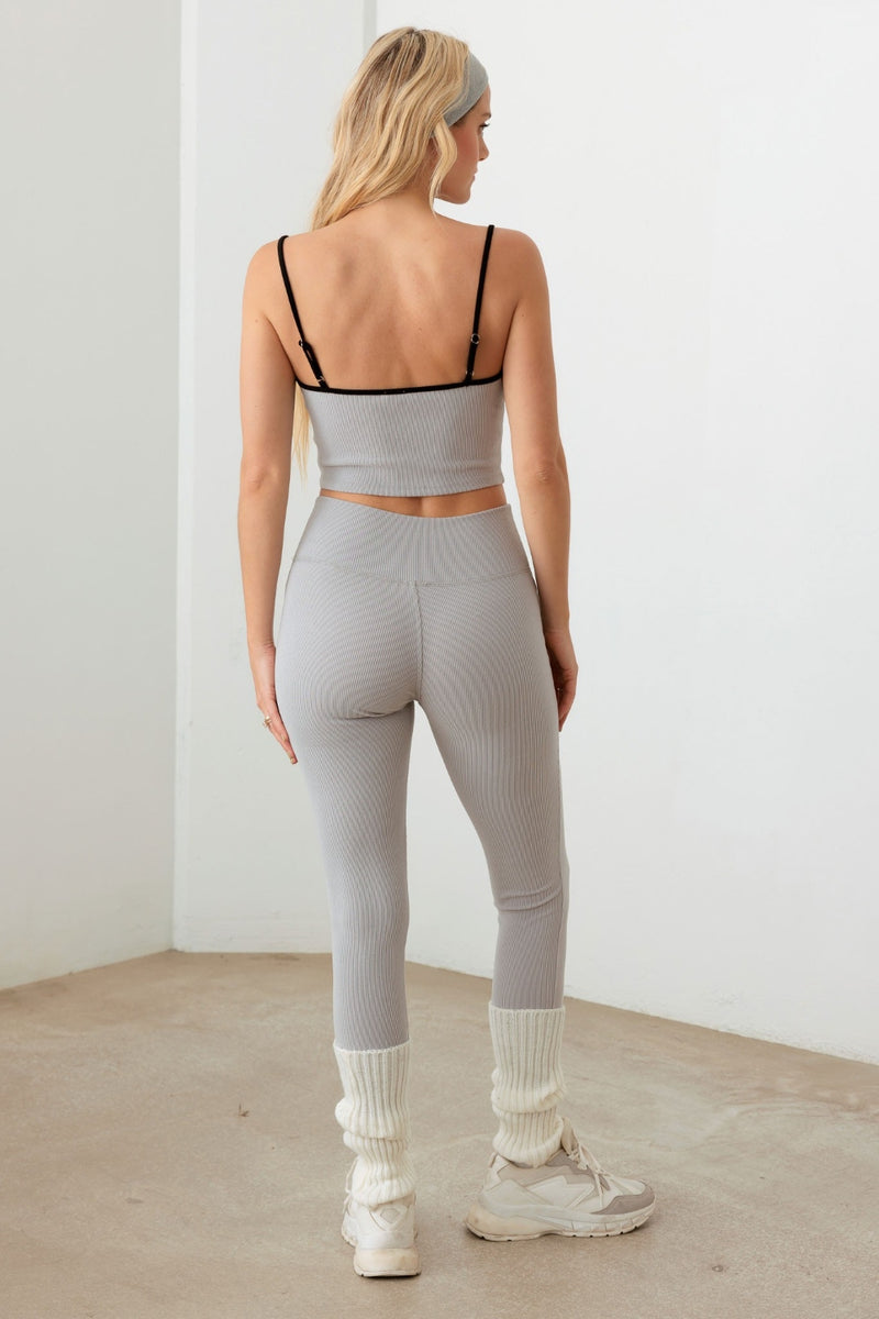 Hazel Blues® |  Le Lis Ribbed Crop Cami and High Waist Brushed Leggings Set