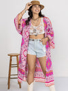 Hazel Blues® | Printed Open Front Longline Cardigan