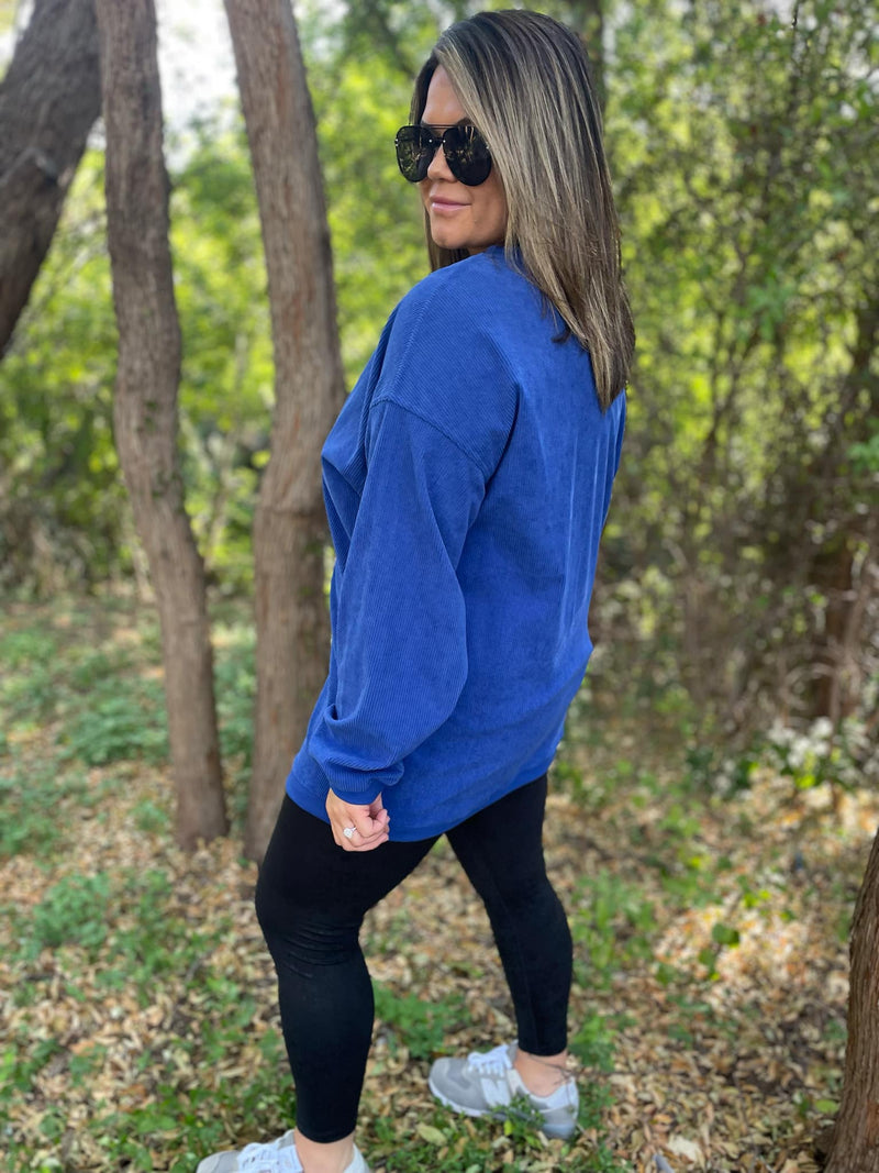 Hazel Blues® |  Staple Ribbed Pullover in Ten Colors