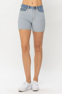 Hazel Blues® |  Judy Blue Color Block Denim Shorts