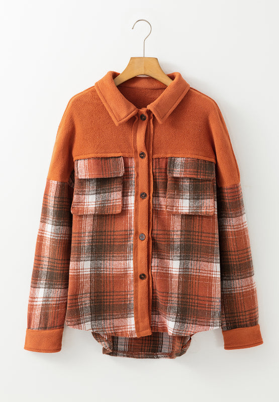 Hazel Blues® |  Plaid Button Up Long Sleeve Jacket