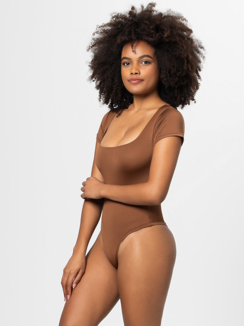 Hazel Blues® |  Square Neck Short Sleeve Bodysuit