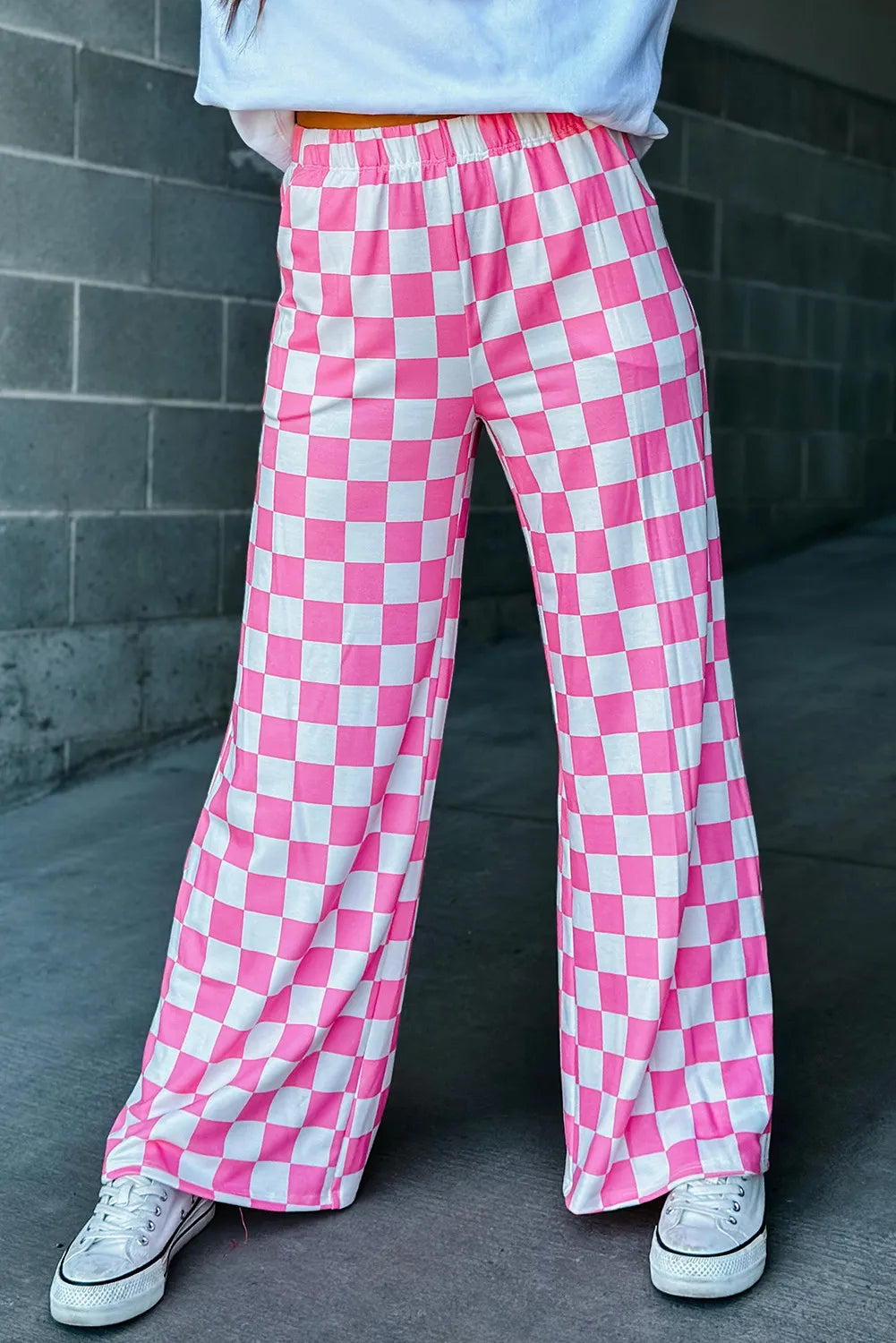 Hazel Blues® |  Checkered Wide Leg Pants