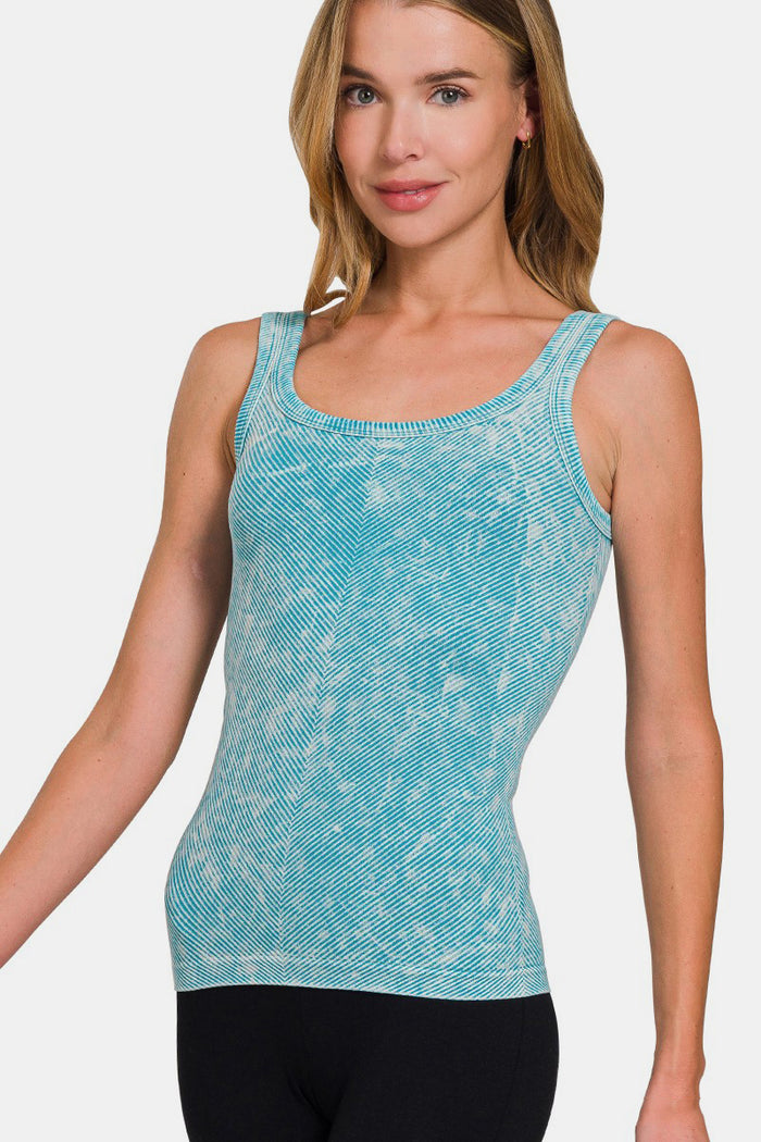 Hazel Blues® |  Zenana Ribbed Scoop Neck Tank