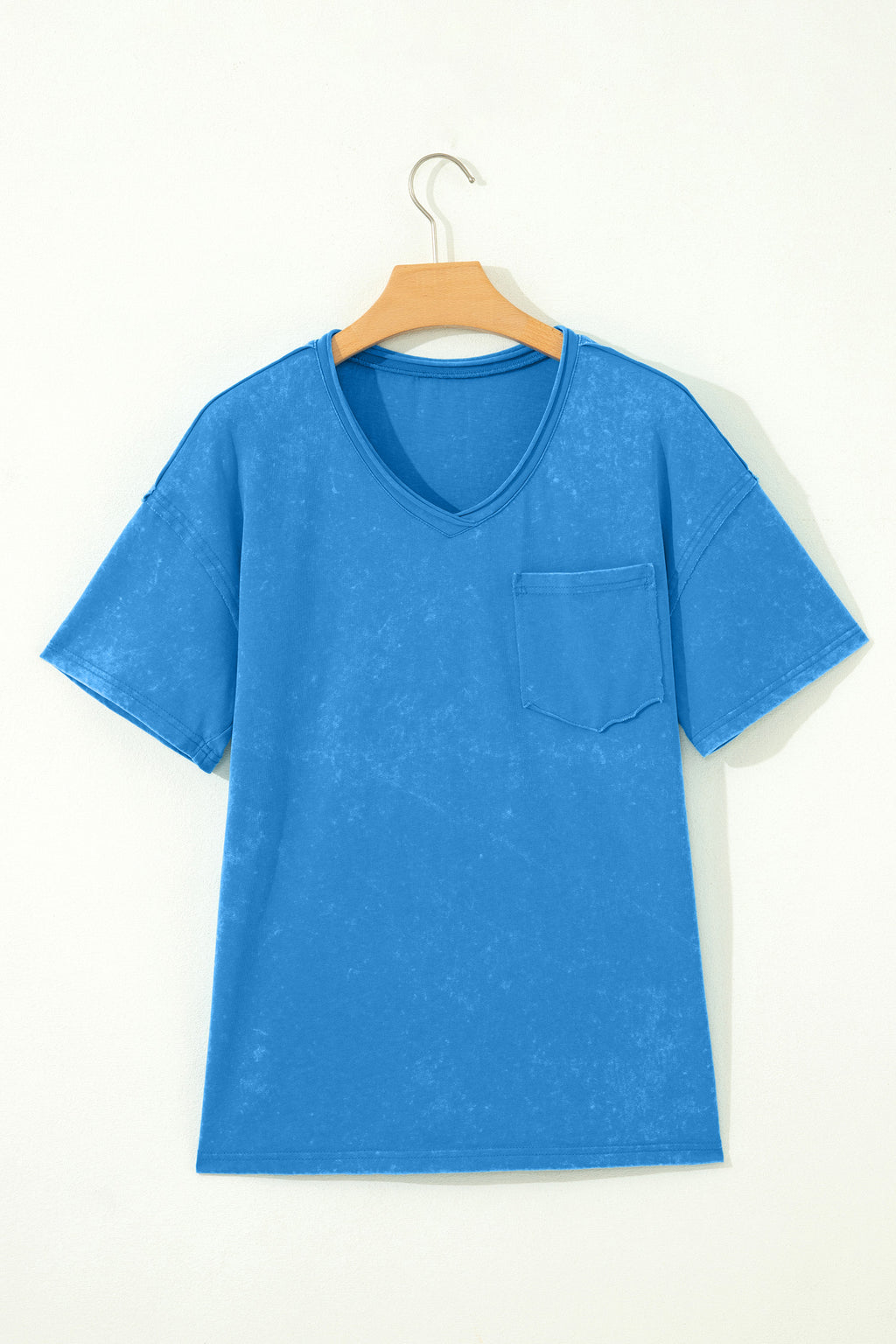 Josie Rose Blue Cotton Mineral Wash T-Shirt