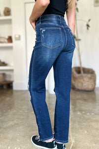 Hazel Blues® |  Judy Blue High Waist Rigid Magic Heavy Destroy Straight Jeans