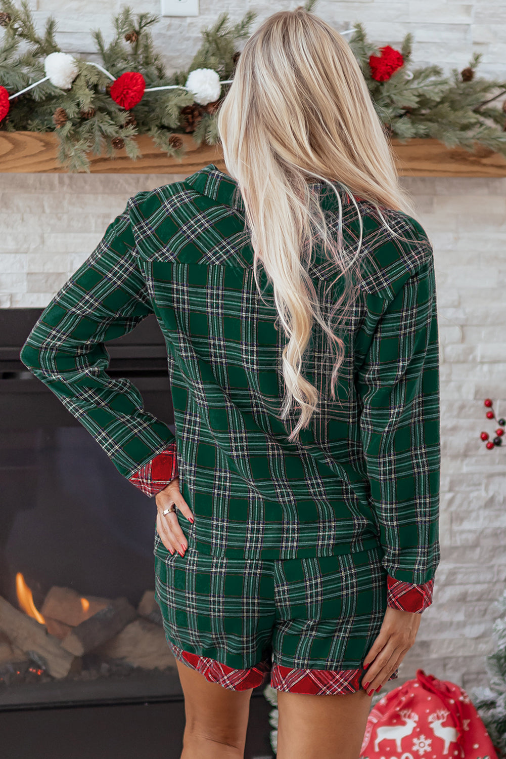 Merry & Bright Plaid Pajama Short Set