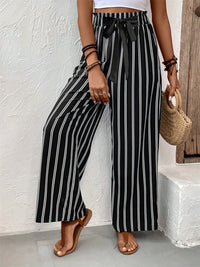 Hazel Blues® |  Striped High Waist Wide Leg Pants