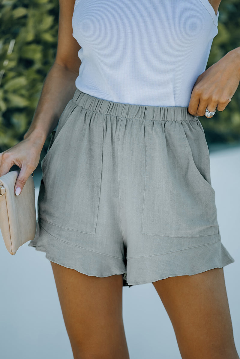 Hazel Blues® |  Elastic Waist Shorts with Pockets