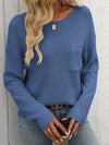 Hazel Blues® |  Round Neck Long Sleeve Sweater