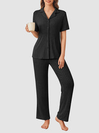 Hazel Blues® |  Button Down Long Sleeve Top and Pants Lounge Set