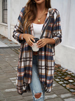 Hazel Blues® |  Plaid Zip Up Hooded Coat