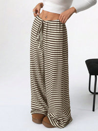 Hazel Blues® |  Tied Striped Wide Leg Pants