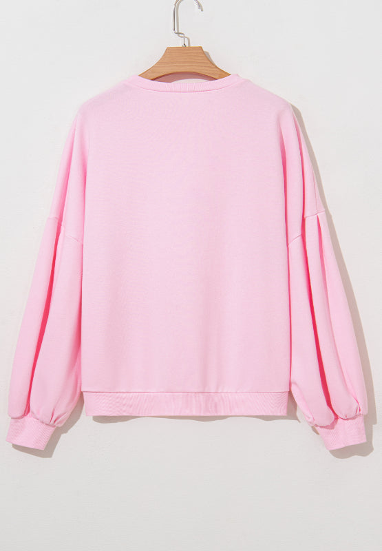 Hazel Blues® |  Bow Round Neck Long Sleeve Sweatshirt