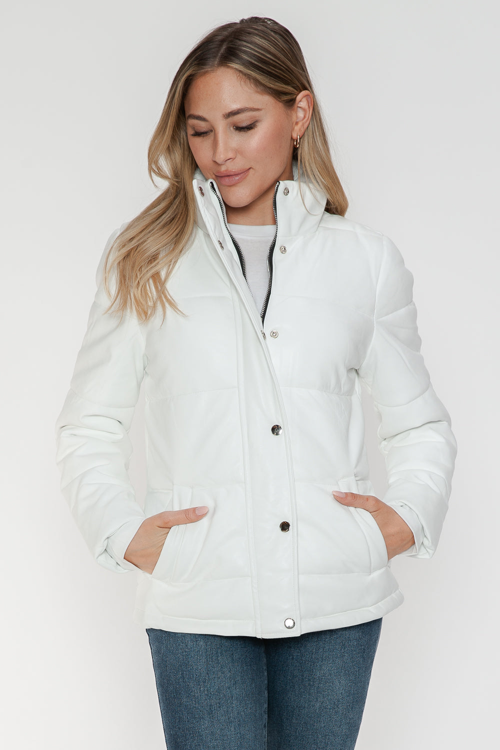 Hazel Blues® |  YMI Pocketed Zip Up Turtleneck Puffer Jacket