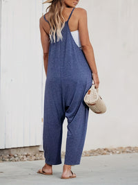 Hazel Blues® |  Pocketed V-Neck Spaghetti Strap Jumpsuit