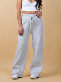 Hazel Blues® |  Ribbed Wide Leg Sweater Pants