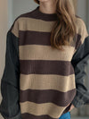Hazel Blues® |  Contrast Round Neck Long Sleeve Sweater