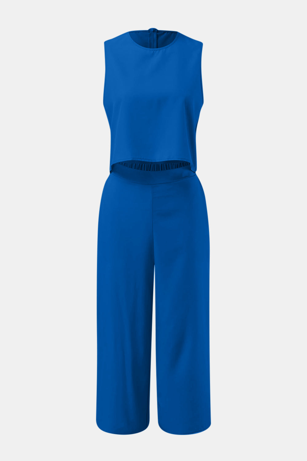 Hazel Blues® |  Round Neck Top and Wide Leg Pants Set