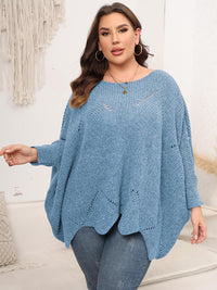 Hazel Blues® | Round Neck Batwing Sleeve Sweater