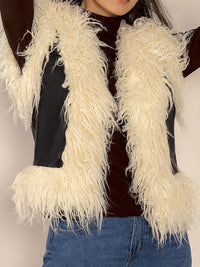 Hazel Blues® |  Tied Fringe Contrast Vest