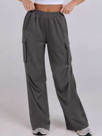 Hazel Blues® |  Elastic Waist Wide Leg Pants with Pockets